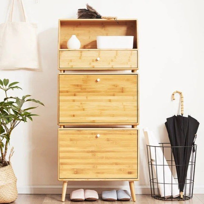 DEZORITE Bamboo Shoe Storage Cabinet