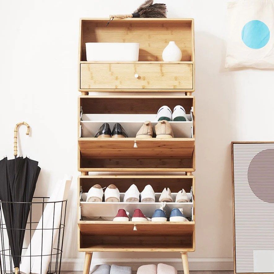 DEZORITE Bamboo Shoe Storage Cabinet