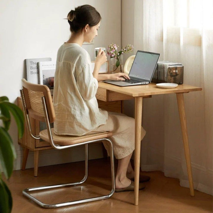 PIERRE Japandi Solid Wood Study Desk