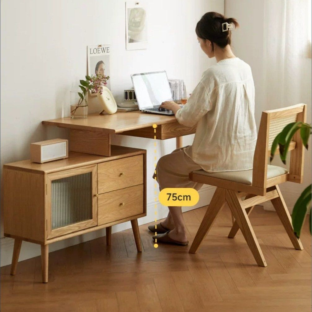 PIERRE Japandi Solid Wood Study Desk – Radical Homes