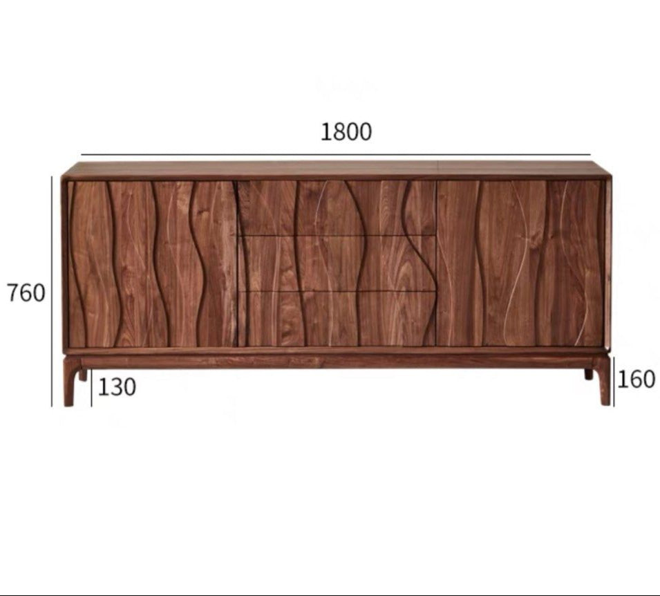 CORESI Black Walnut Wood Sideboard