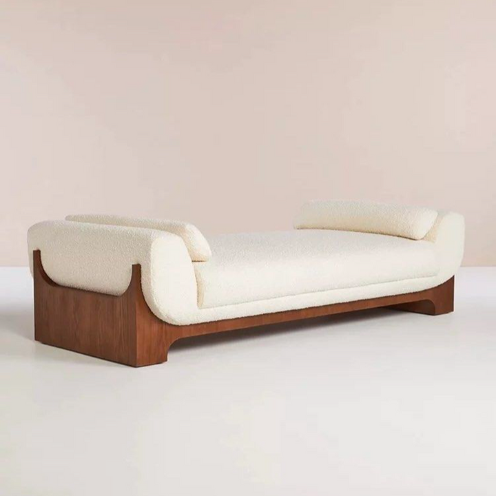 AJION Modern Solid Wood Bench