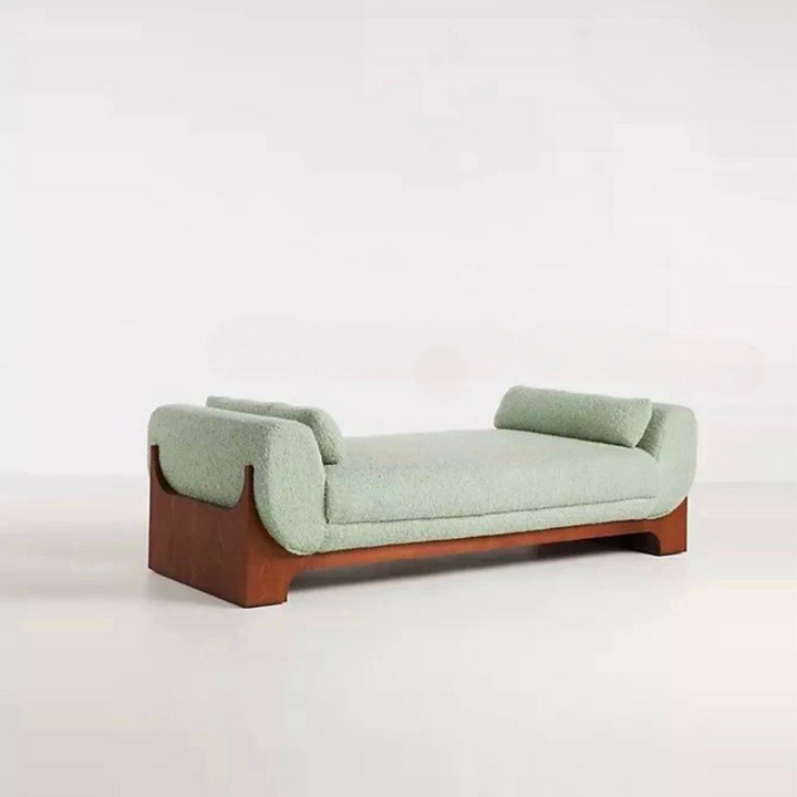 AJION Modern Solid Wood Bench