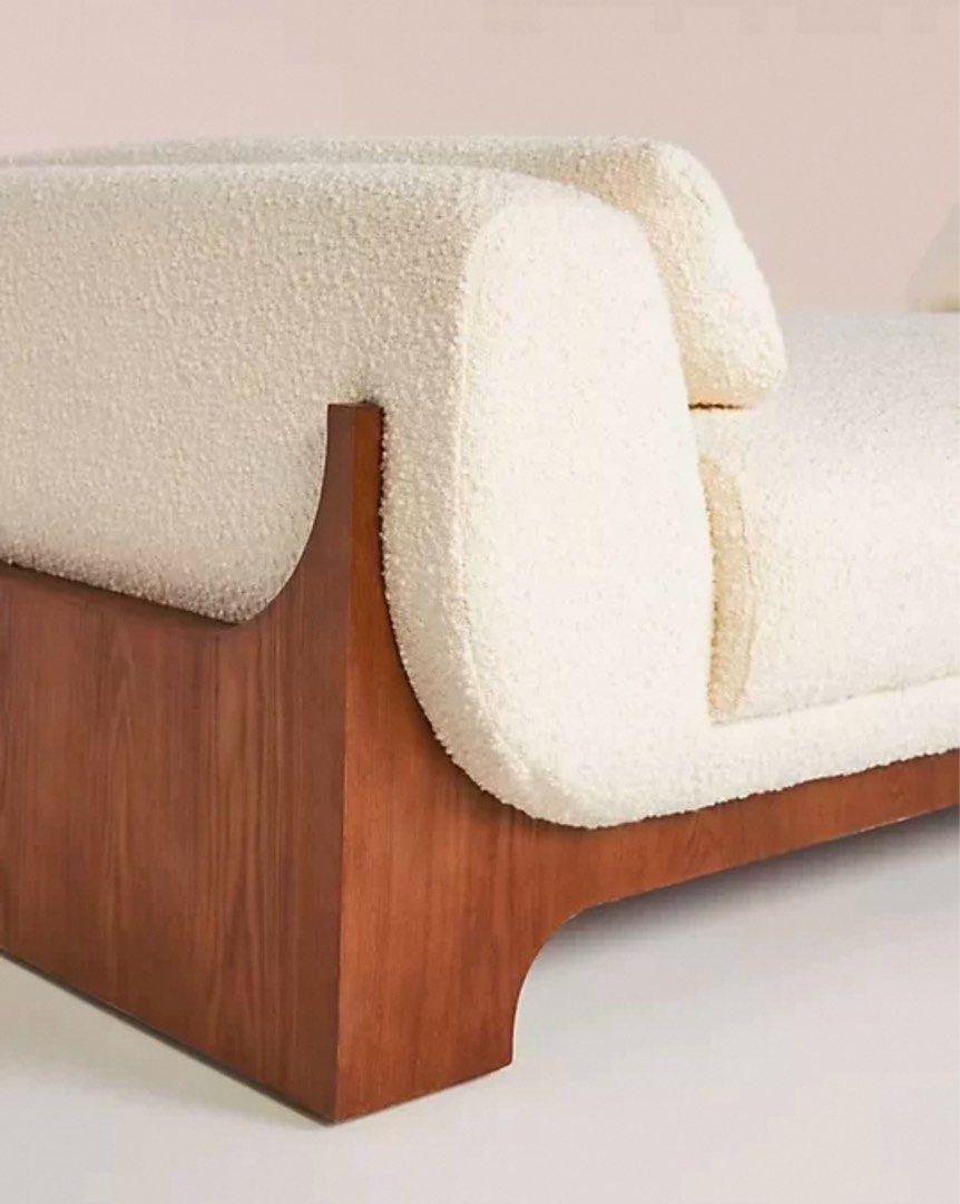 AJION Modern Solid Wood Bench