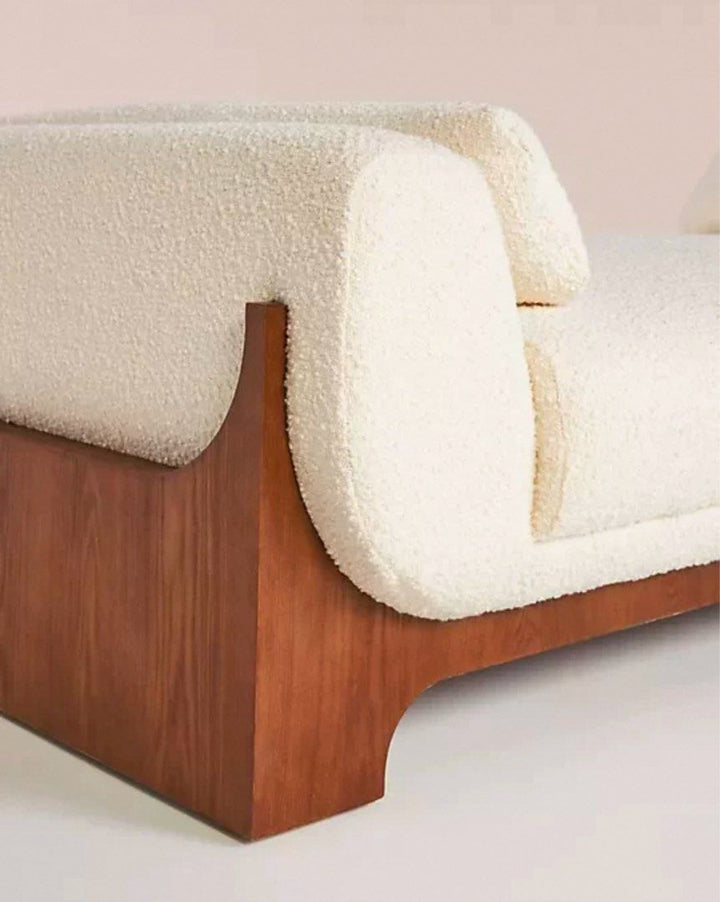 AJION Modern Solid Wood Bench