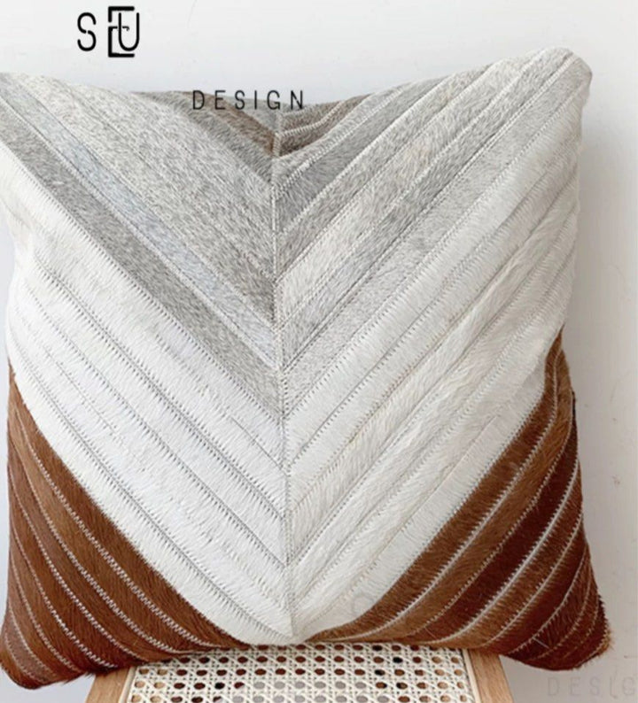 DINO Modern Cowhide Leather Cushion