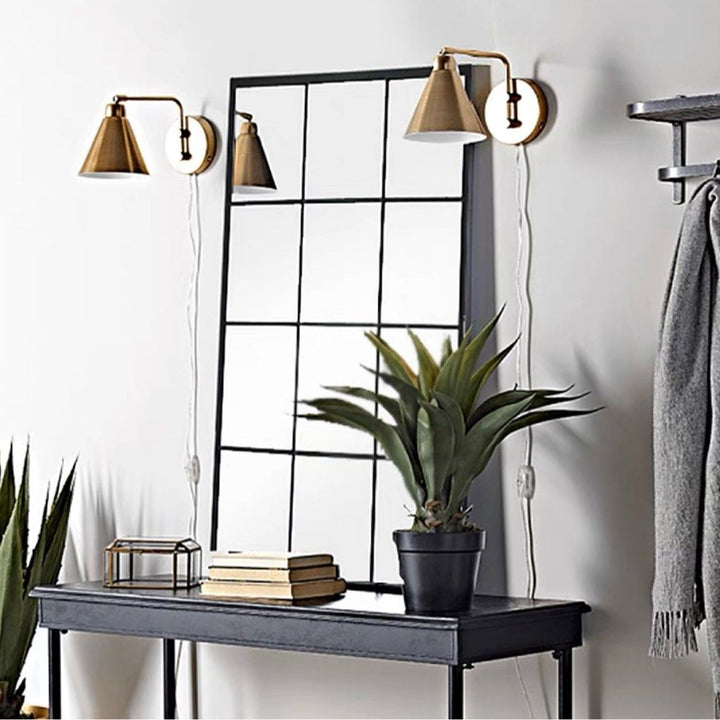 DION Modern Accent Windowgrill Wall Mirror