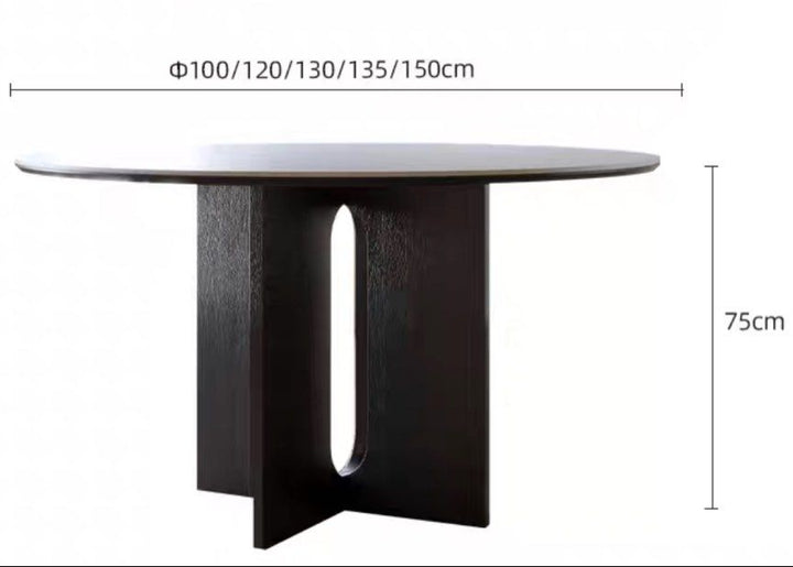 HESTER Modern Round Sintered Stone Dining Table