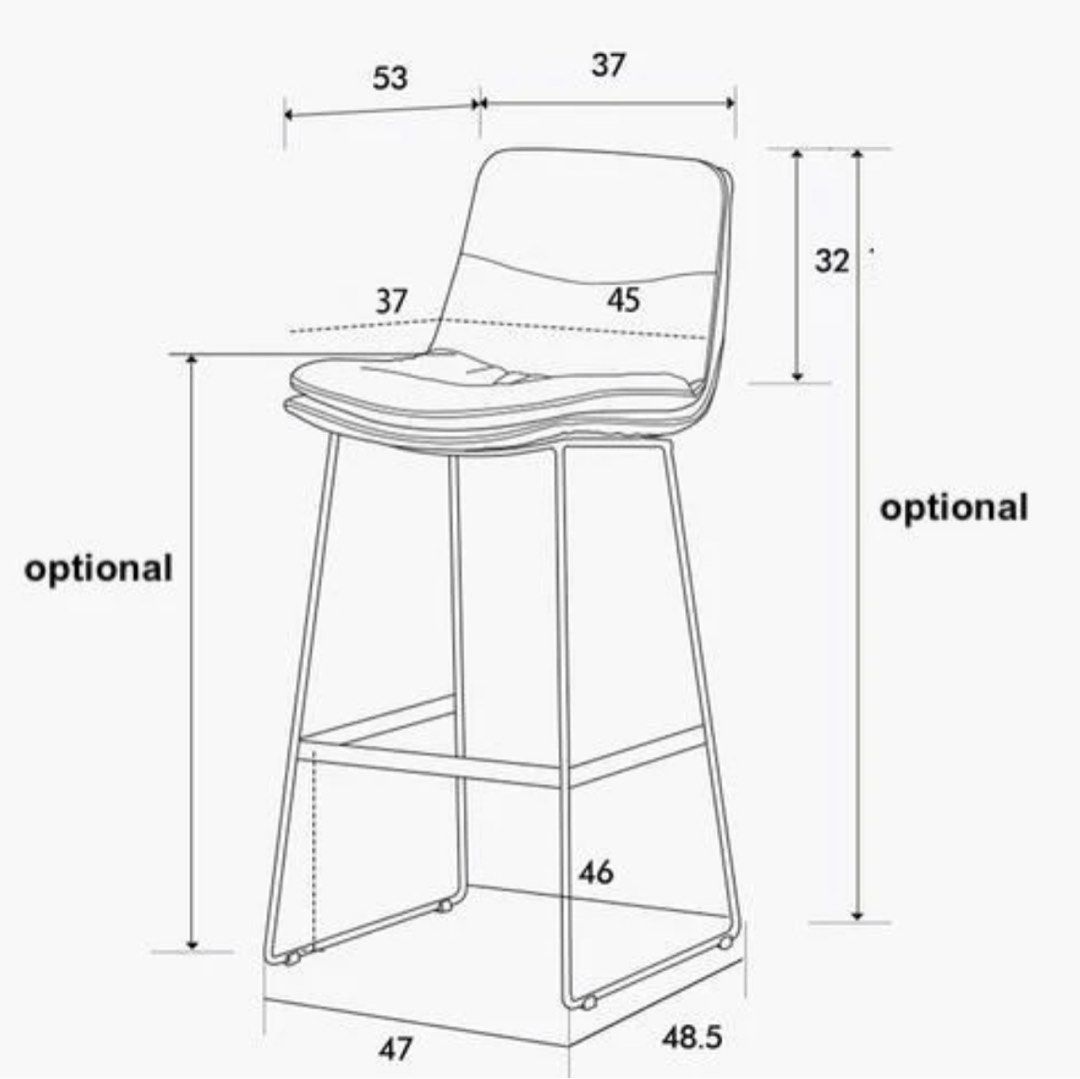 DMITRI Metal Bar Stool (set of 2)