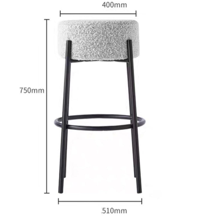 RESTEL Modern Boucle Bar Stool