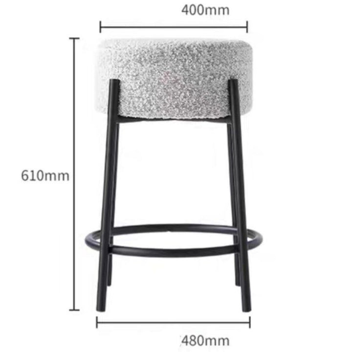 RESTEL Modern Boucle Bar Stool