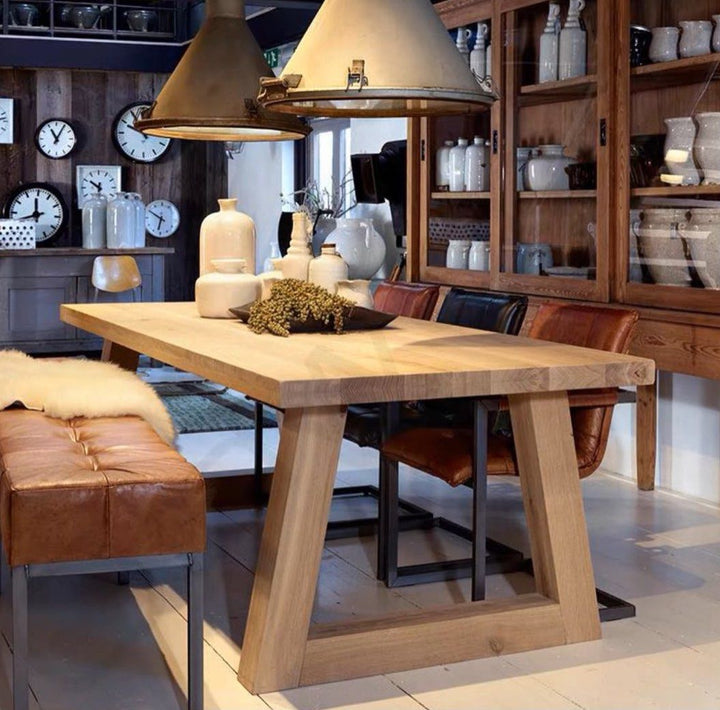 GERTRUDE Rustic Solid Wood Dining Table
