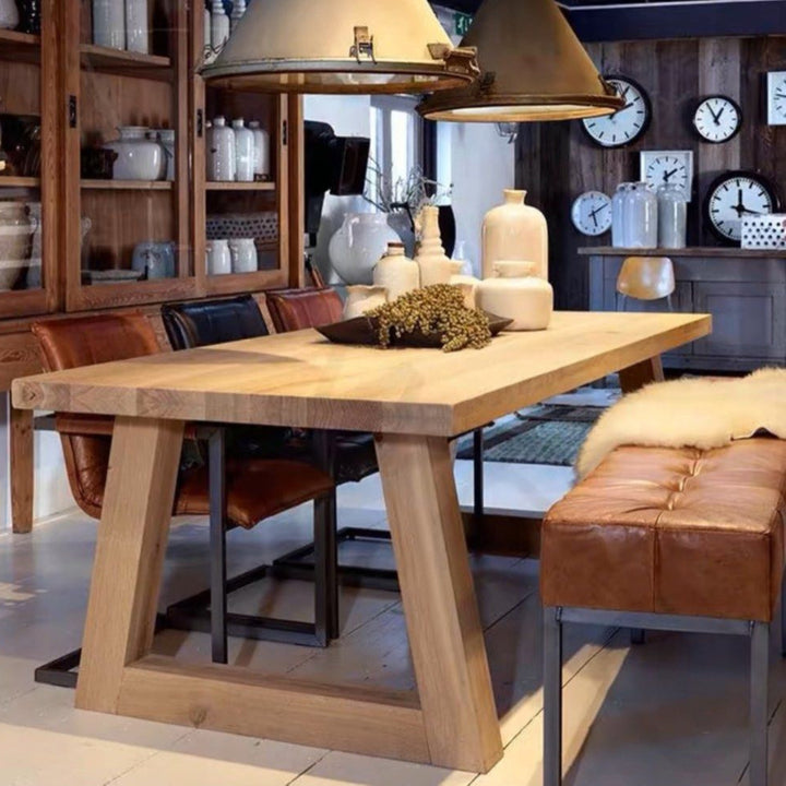 GERTRUDE Rustic Solid Wood Dining Table
