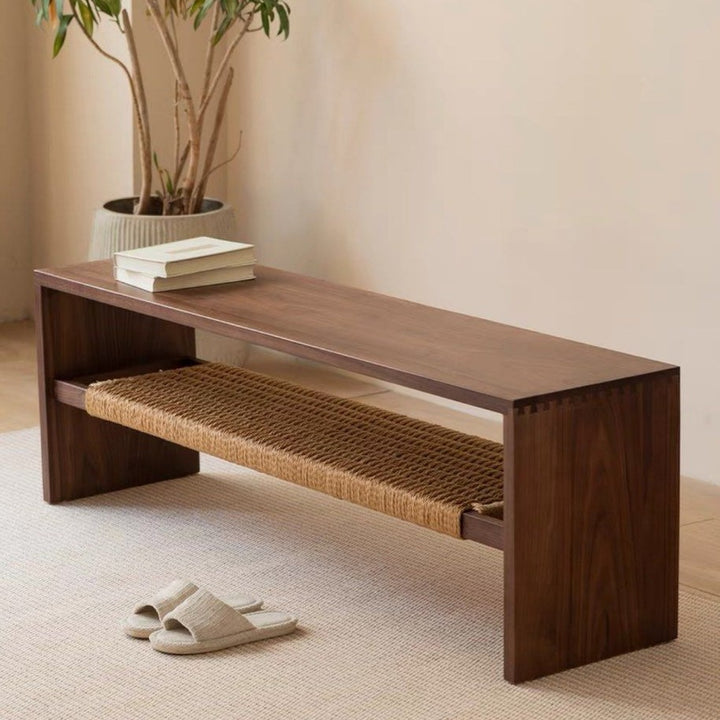 KASPER Modern Solid Wood Bench