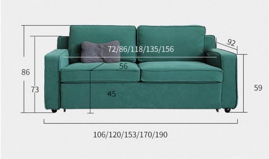 CORVELLI Foldable Sofa Bed with Mattress