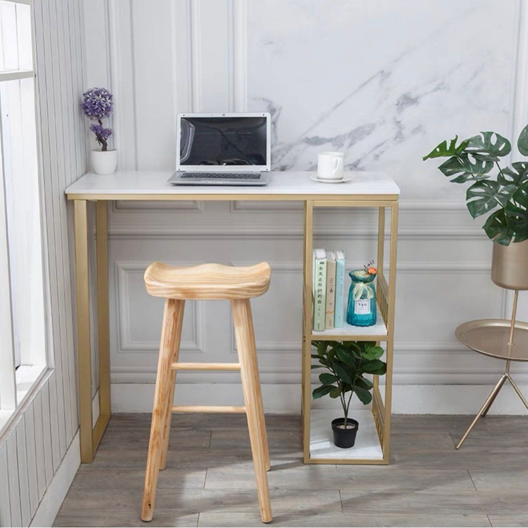 VELOS Industrial Solid Wood Bar Table & Stools