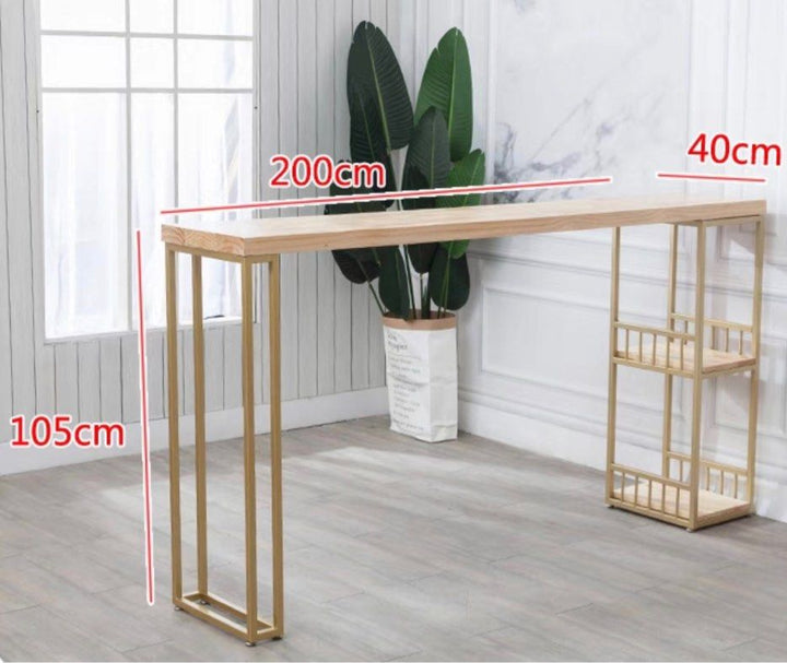 VELOS Industrial Solid Wood Bar Table & Stools