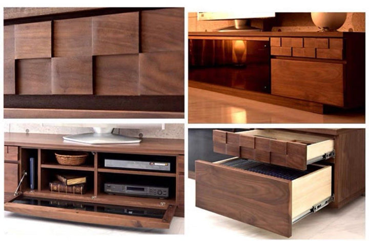 MALADAN Modern Solid Wood TV Console