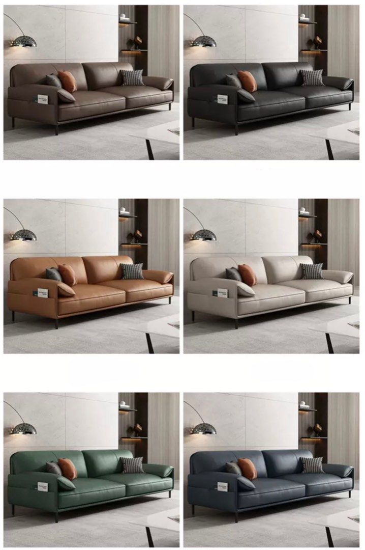 VELORA Modern Genuine Leather Sofa
