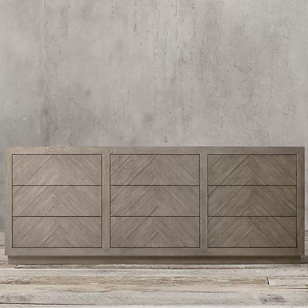 LEO Rustic Solid Wood Sideboard