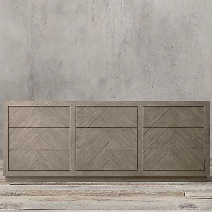 LEO Rustic Solid Wood Sideboard
