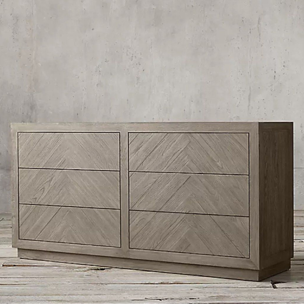 LEO Rustic Solid Wood Sideboard
