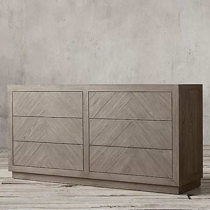 LEO Rustic Solid Wood Sideboard