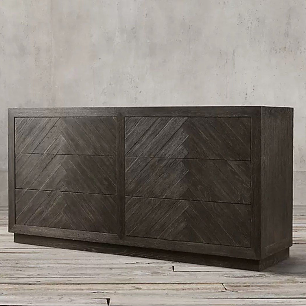LEO Rustic Solid Wood Sideboard