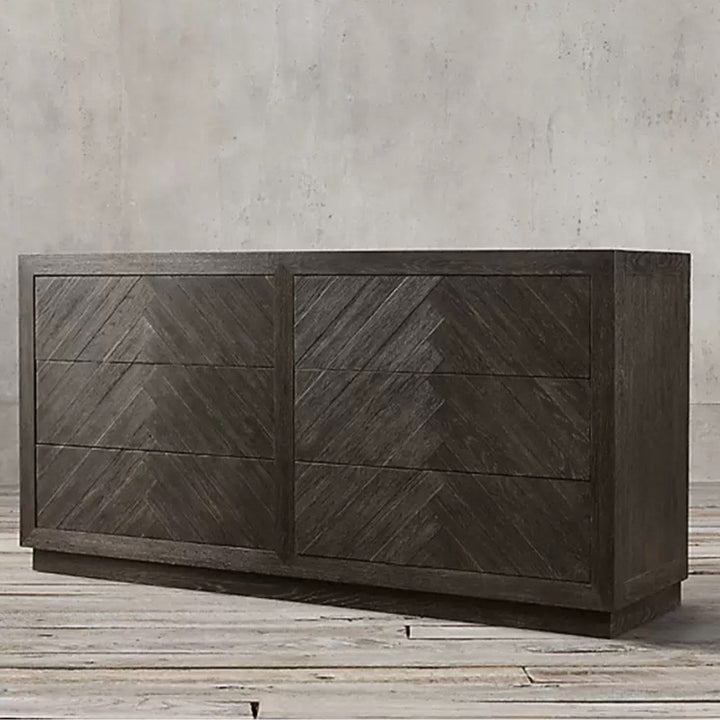 LEO Rustic Solid Wood Sideboard