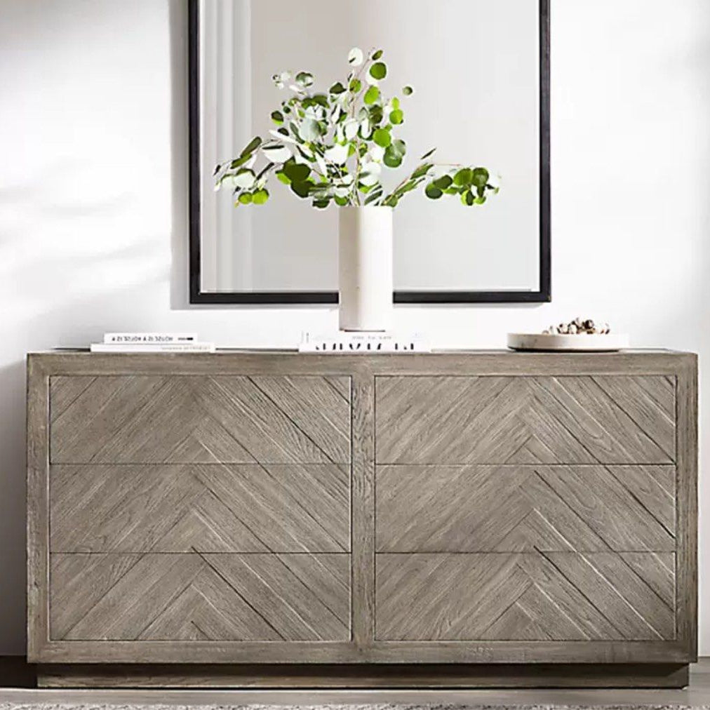 LEO Rustic Solid Wood Sideboard