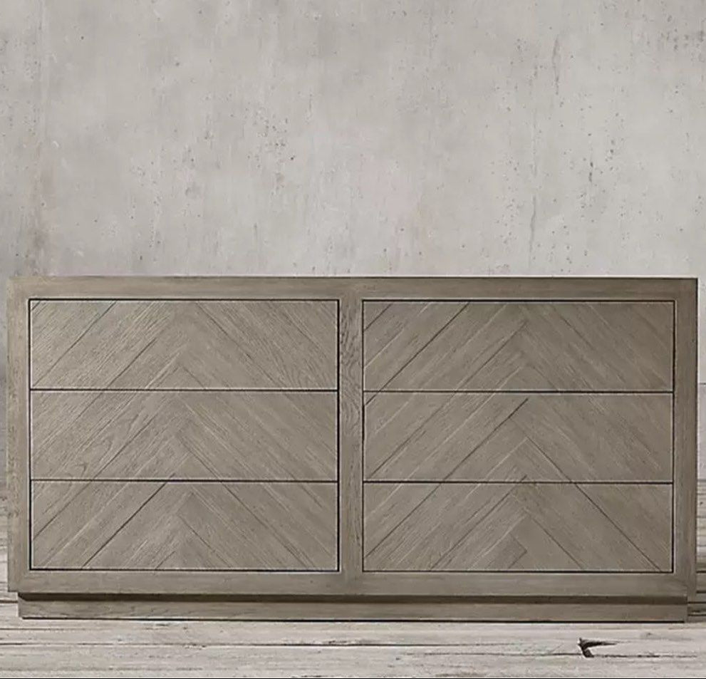 LEO Rustic Solid Wood Sideboard