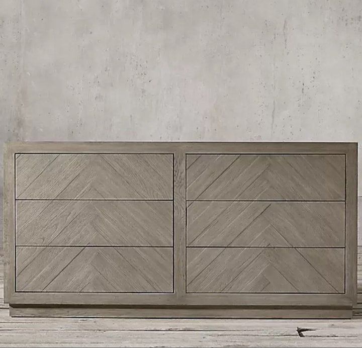 LEO Rustic Solid Wood Sideboard