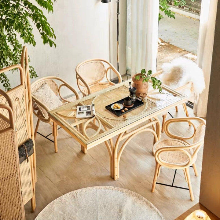 KAILANI Rustic Rattan Dining Table