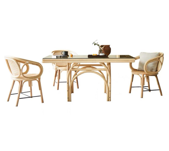KAILANI Rustic Rattan Dining Table