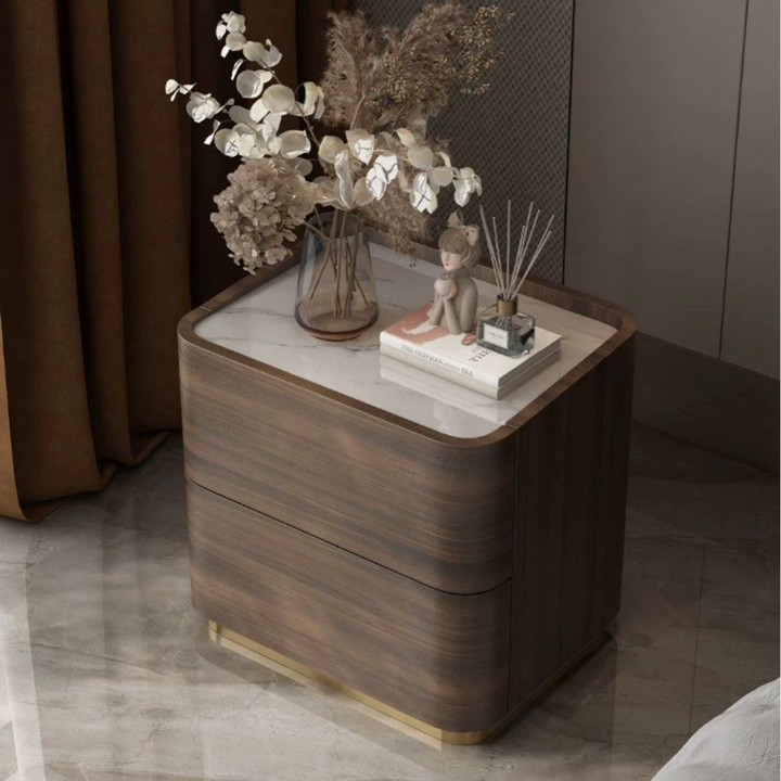 DUXTON Walnut Bedside Table