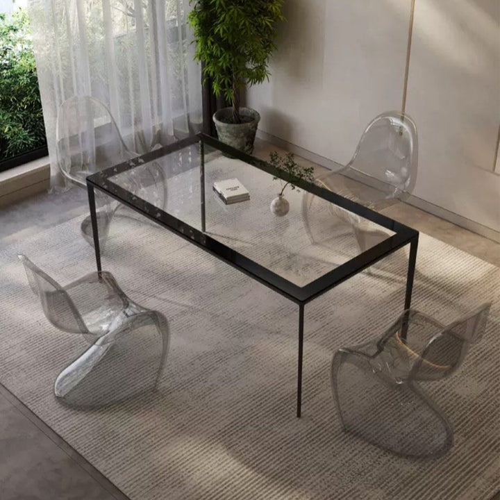 EUORE Modern Glass Dining Table