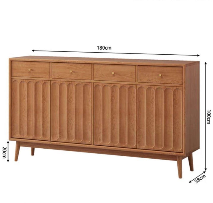 EURON Japandi Solid Wood Shoe Cabinet