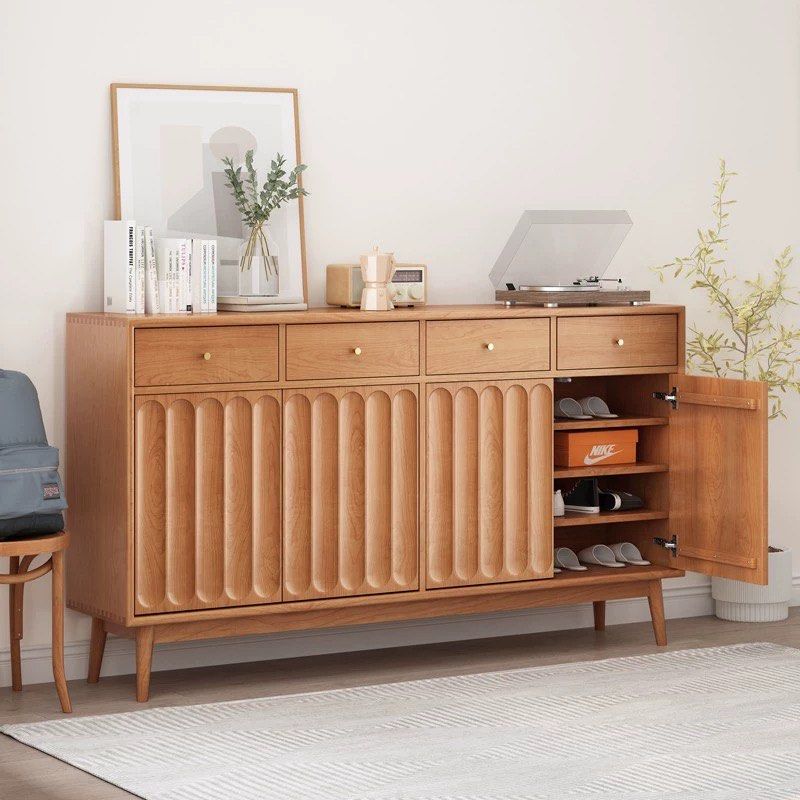 EURON Japandi Solid Wood Shoe Cabinet