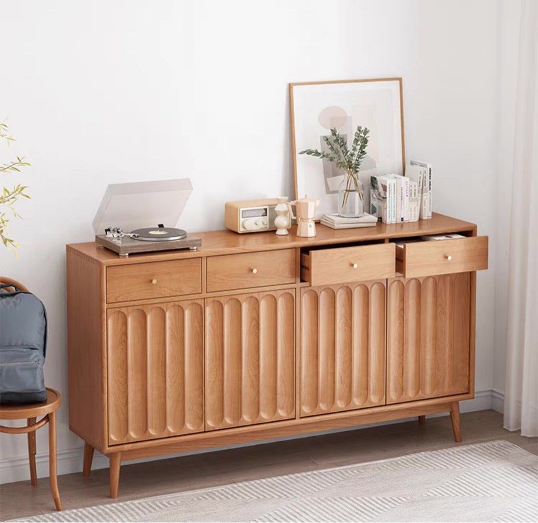 EURON Japandi Solid Wood Shoe Cabinet