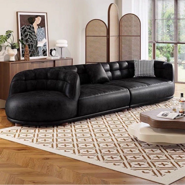 KYVRA Modern Revolving Swivel Chair Leather Sofa