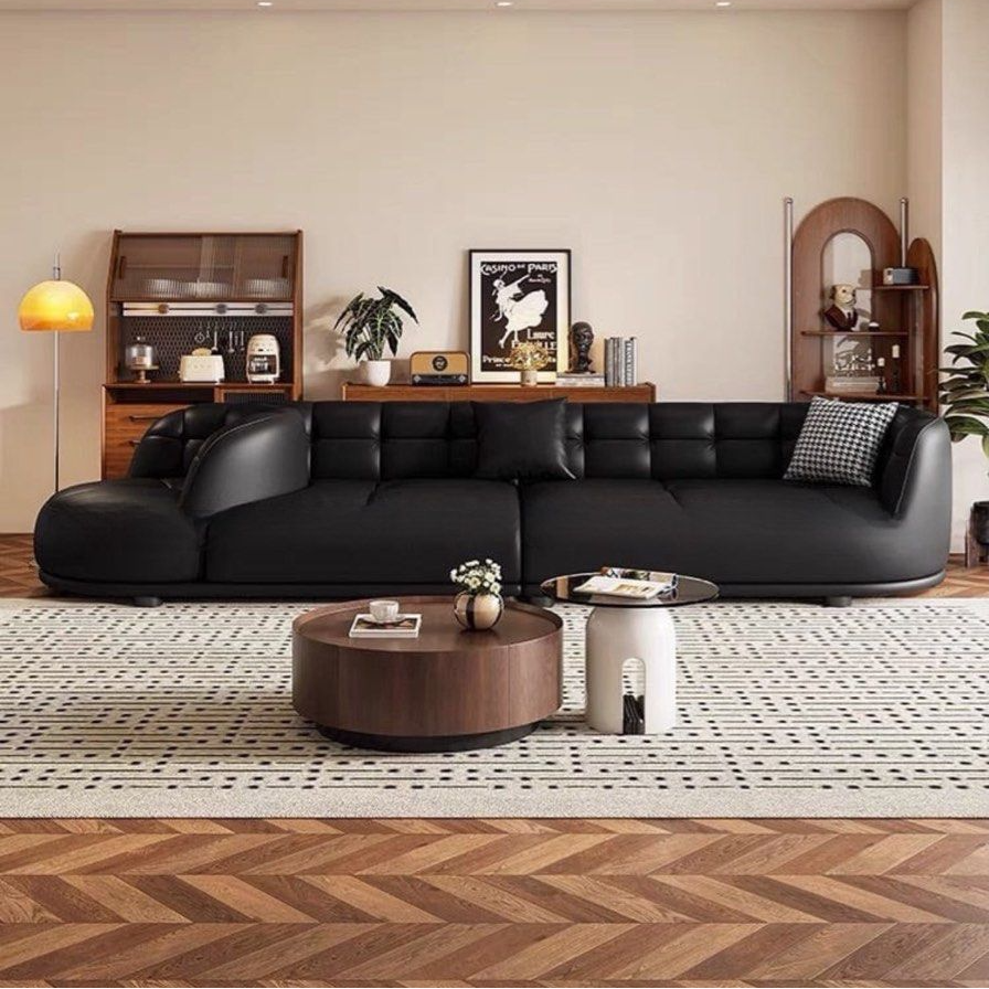 KYVRA Modern Revolving Swivel Chair Leather Sofa
