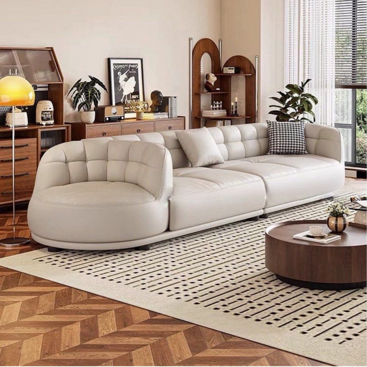 KYVRA Modern Revolving Swivel Chair Leather Sofa