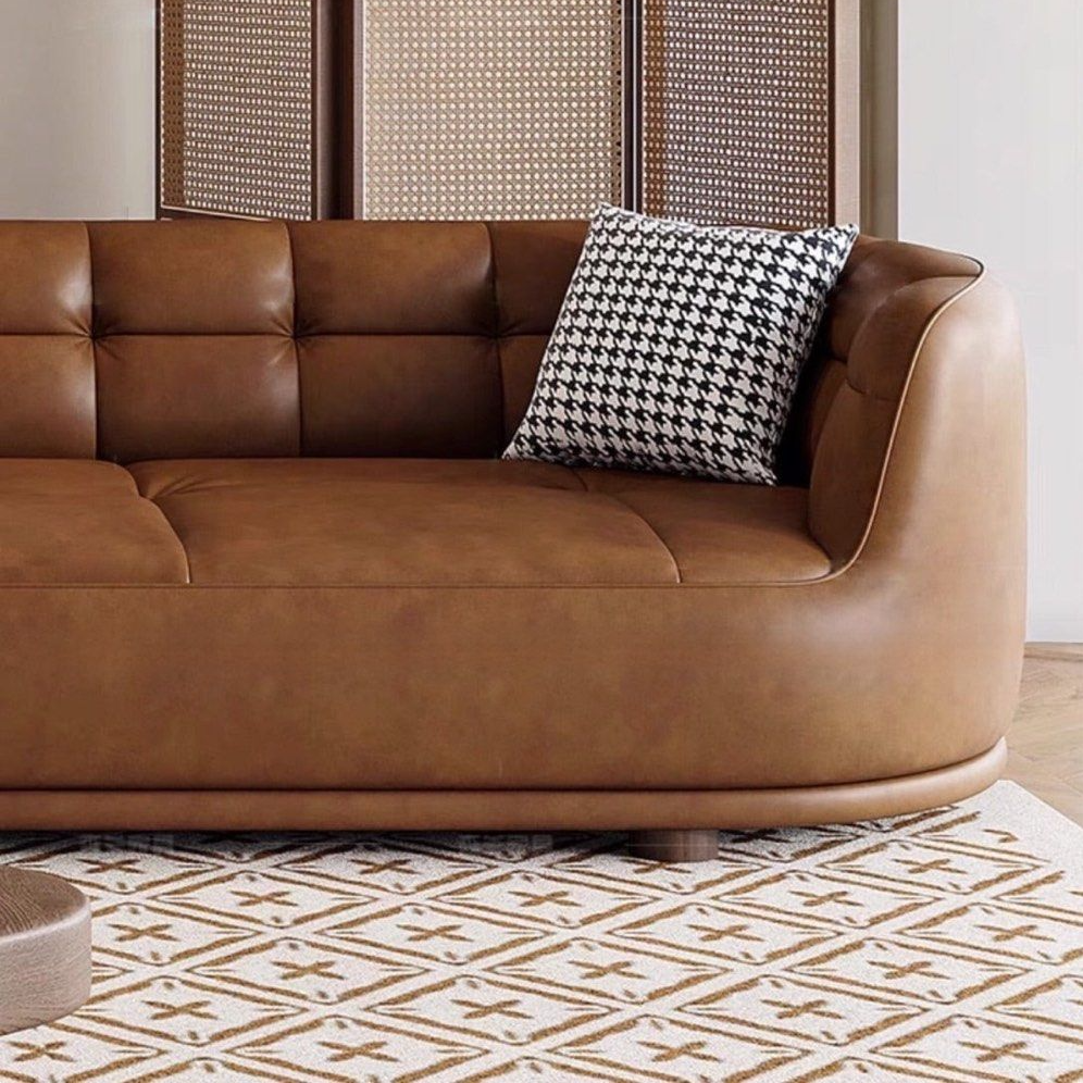 KYVRA Modern Revolving Swivel Chair Leather Sofa