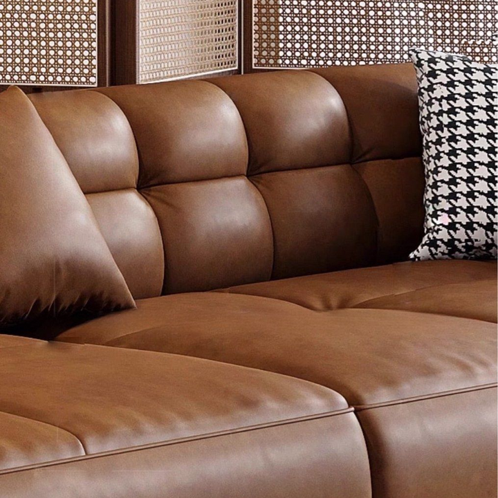 KYVRA Modern Revolving Swivel Chair Leather Sofa