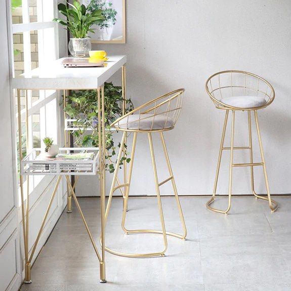 EVELYN Metal Bar Stool (Set of 2)