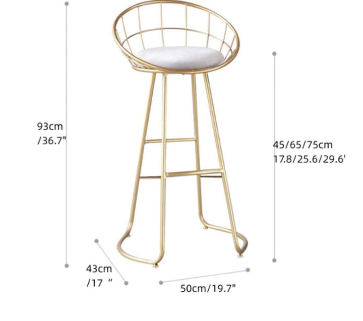 EVELYN Metal Bar Stool (Set of 2)