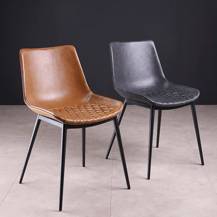 MAREK Leather Dining Chair (set of 2) - Radical Homes Singapore