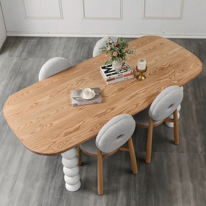 ELWIN Japandi Solid Wood Dining Table