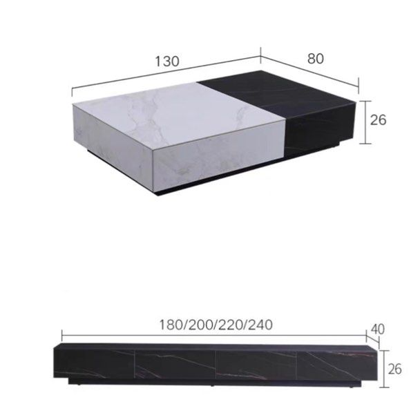 GREGON Modern Sintered Stone TV Console