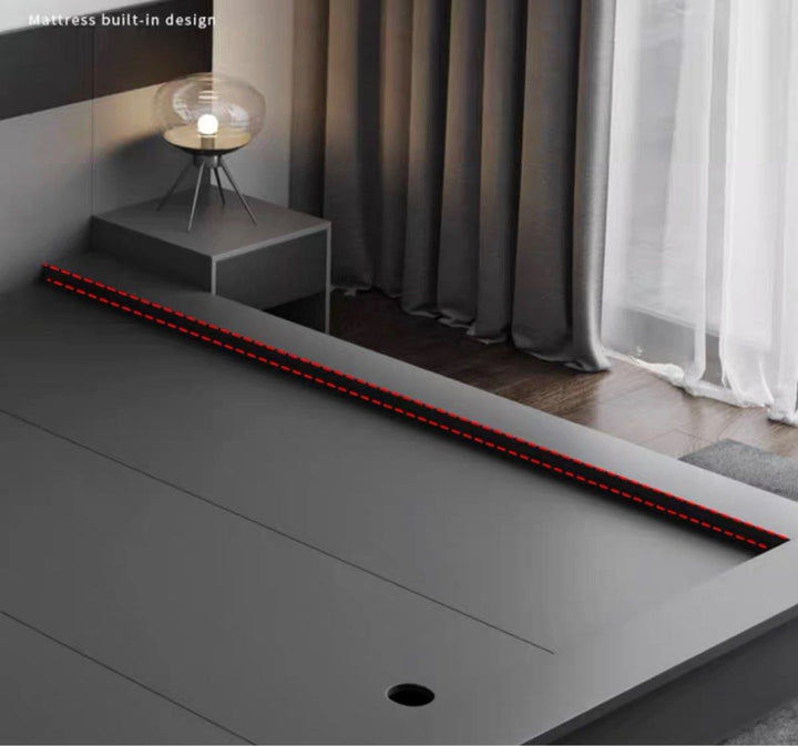 FENTY Modern Grey LED Bedframe